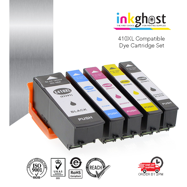 Inkghost dye ink cartridges for 410XL Epson